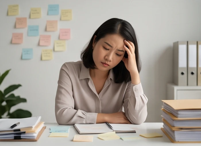 Dấu hiệu cạn kiệt năng lượng khi người tuổi Quý Hợi ôm đồm quá nhiều việc lặt vặt do tính cả nể nơi công sở