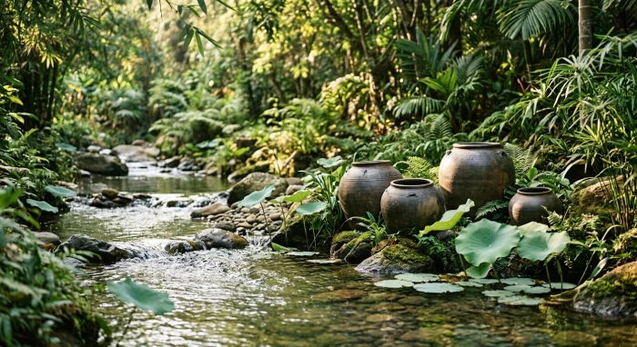 Biểu tượng dòng suối phong thủy giải đáp sinh năm ất dậu 2005 mệnh gì và đặc trưng nạp âm Tuyền Trung Thủy