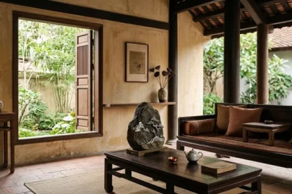 Không gian phòng khách truyền thống Việt Nam giải đáp ất mùi 1955 mệnh gì với cách bố trí phong thủy hài hòa