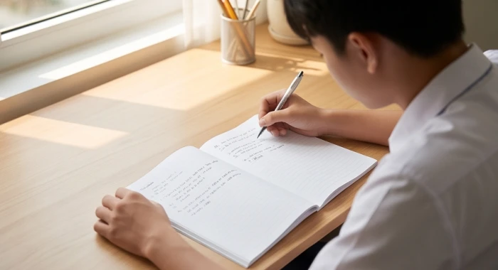Góc học tập đón hướng Sinh Khí giúp học sinh canh dần 2010 tập trung tư duy giải bài khó
