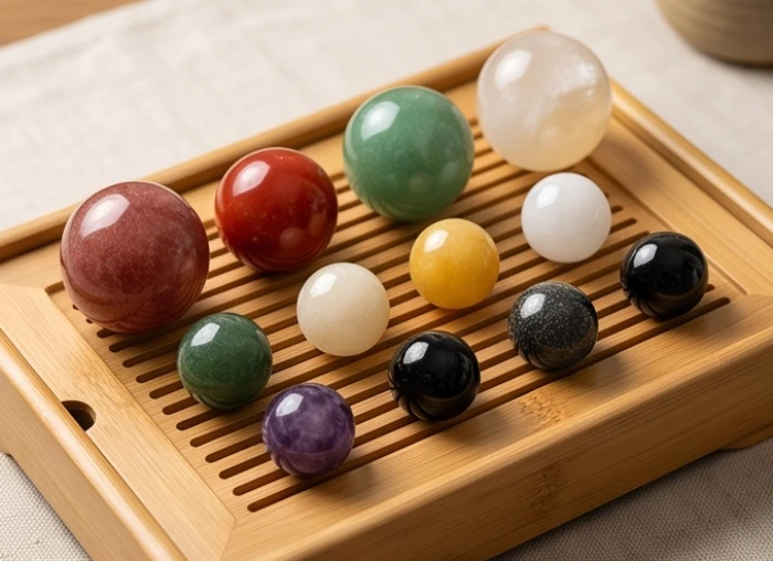 Các mẫu vòng đá tự nhiên đa dạng màu sắc tương ứng cho năm bản mệnh người tuổi sửu