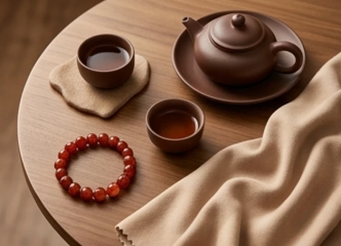 Bộ sưu tập vật phẩm phong thủy tông màu đỏ hồng và nâu đất giúp gia tăng cát khí cho nạp âm Lộ Bàng Thổ.