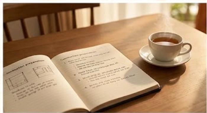 Cuốn sổ tay ghi chú các hạng mục công việc quan trọng cần chuẩn bị cho nghi lễ động thổ nhà mới
