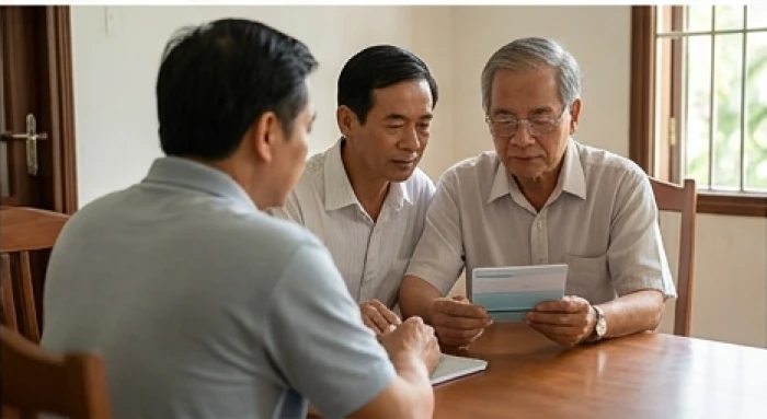 Cụ ông Nhâm Thìn sắp xếp sổ tiết kiệm ngân hàng cùng con cháu để giữ vững tài sản trước hạn Toán Tận