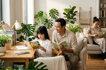 Hình ảnh minh họa cách xem bính thân 2016 hợp tuổi nào để bố trí không gian học tập và gắn kết gia đình