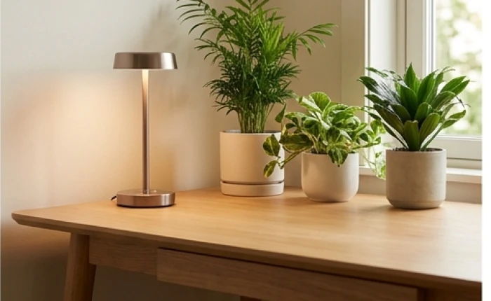 Góc làm việc phong thủy được bố trí hài hòa với tỷ lệ màu sắc tiêu chuẩn nhằm điều tiết dòng khí sinh học
