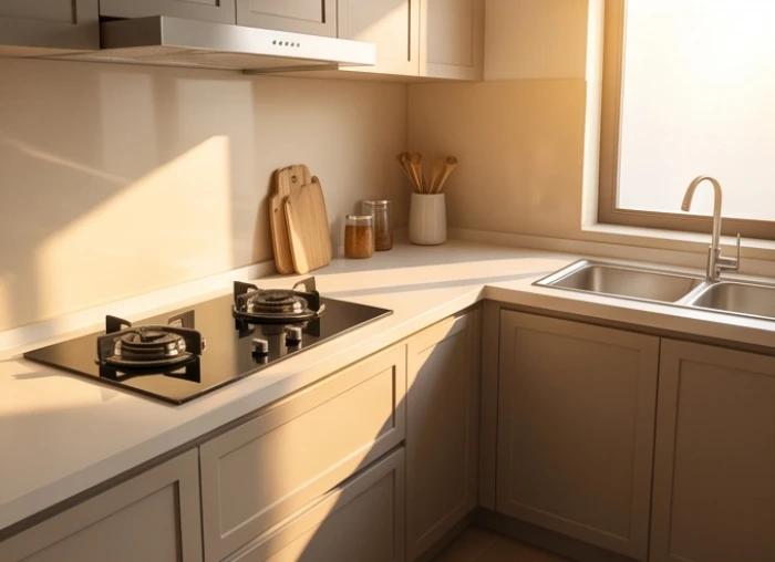 Sắp xếp các thiết bị trong không gian bếp theo nguyên tắc tọa hung hướng cát