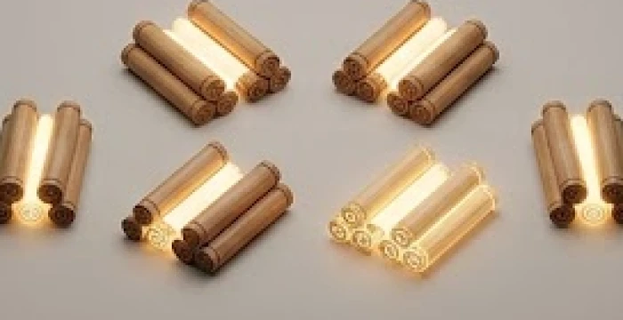 Bốn chiếc thẻ tre cổ ghi dấu ấn ba tháng liên tiếp đại diện cho sức mạnh thuần khiết của từng mùa
