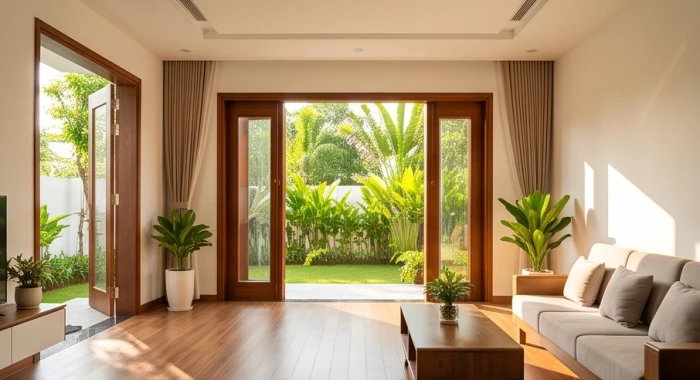 Bản đồ quy hoạch mặt bằng phòng khách hiện đại hướng về các cung cát lợi thuộc Tây Tứ Mệnh gia chủ 1983