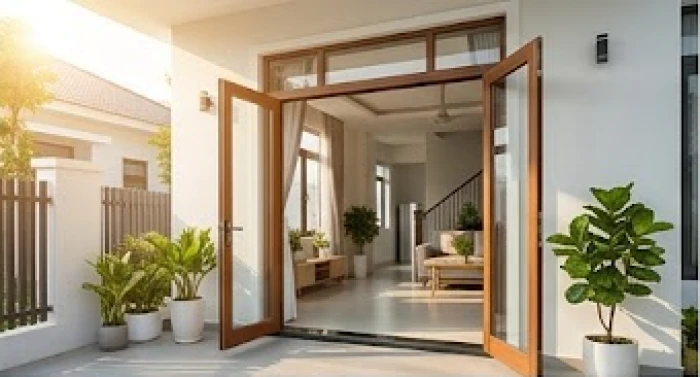Ngôi nhà ngập tràn ánh sáng tự nhiên với cửa chính mở về một trong bốn hướng của Tây tứ trạch