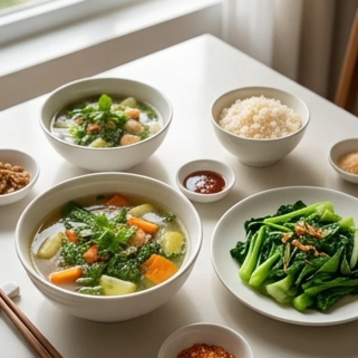 Bữa cơm gia đình ấm áp với các món ăn nấu chín nóng hổi dành cho nam mạng sinh năm 1961