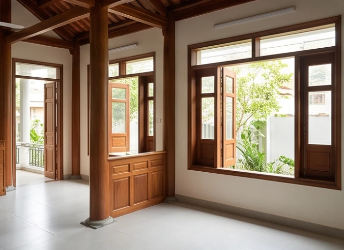 Không gian nhà ở khang trang kiên cố đang được cải tạo sửa chữa nâng cấp