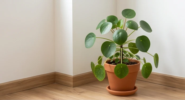 Chậu cây phong thủy có tán lá tròn trịa đặt ở góc phòng giúp tăng cường hành Mộc để điều hòa năng lượng