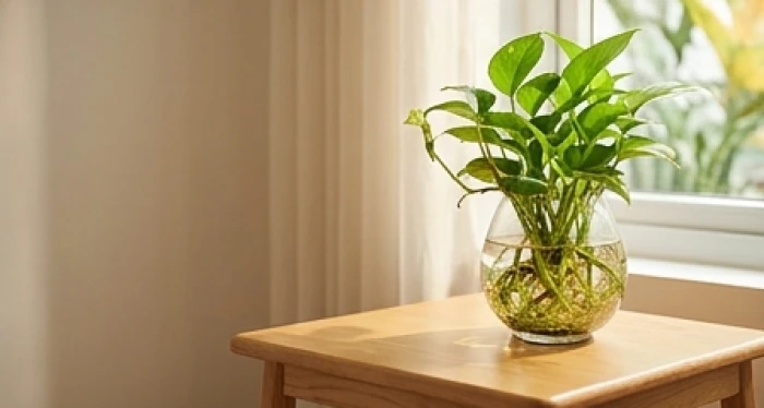 Chậu cây thủy sinh tươi xanh đặt ở khu vực phía Bắc phòng khách hợp phong thủy