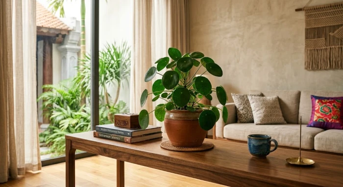 Chậu cây trồng trong nhà hợp tuổi thân xanh tốt đặt cạnh cửa sổ đầy nắng giúp thu hút tài lộc và vượng khí