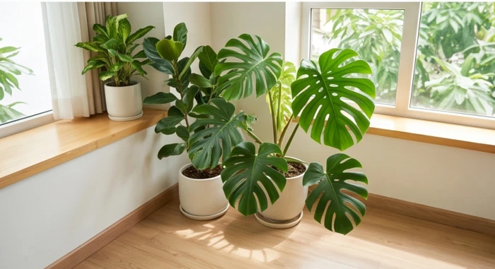 Chậu cây xanh hành mộc đặt cạnh cửa sổ phòng ngủ giúp trung hòa năng lượng cho bé sinh năm tuổi giáp thìn 2024