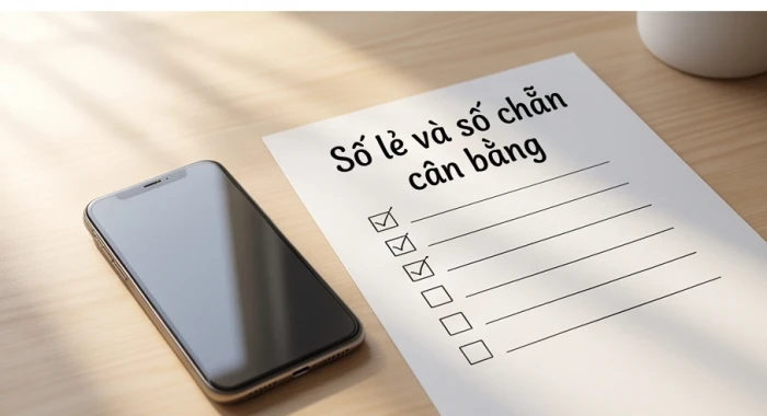 Sổ ghi chép đối chiếu tỷ lệ năm số chẵn và năm số lẻ trong dãy số điện thoại hợp phong thủy
