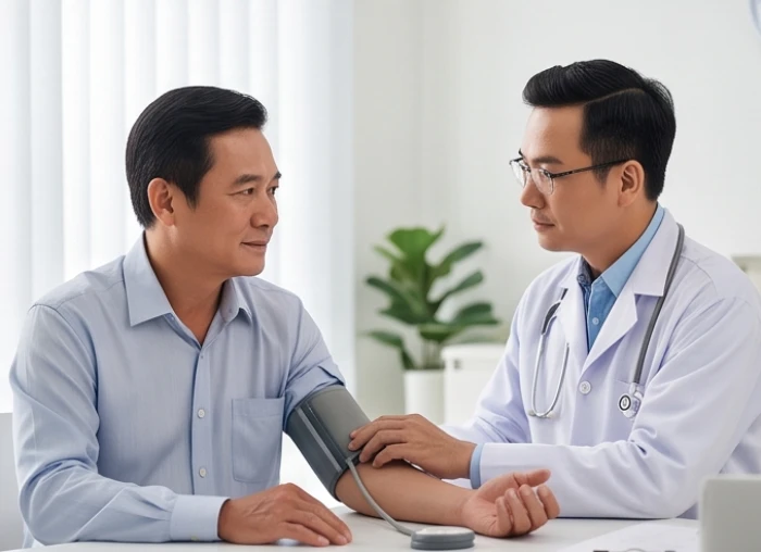 Nam giới kiểm tra sức khỏe định kỳ để phòng ngừa bệnh tật trong năm gặp sao Mộc Đức