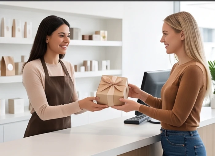 Khách hàng đầu tiên mang bản mệnh tương sinh đang chốt đơn trong ngày khai trương