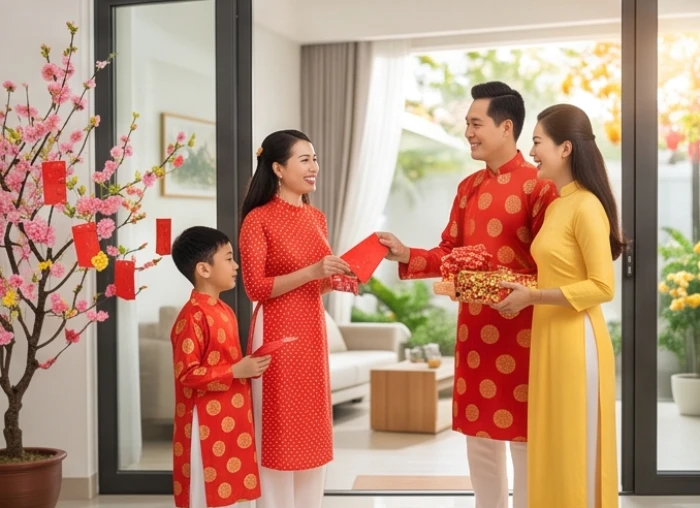 Khoảnh khắc xông đất chúc tết đầu năm đón nhận năng lượng tài lộc cát tường