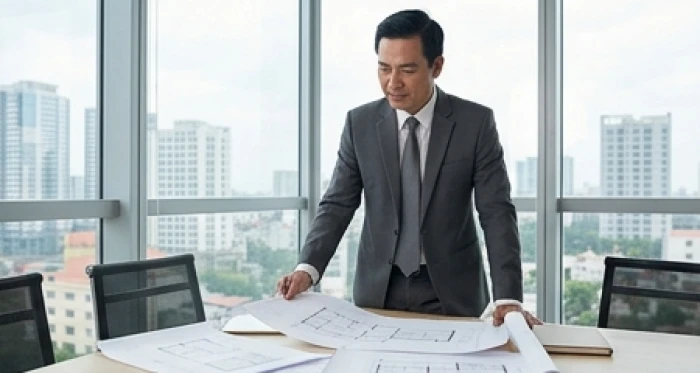 Doanh nhân tuổi Giáp Tý ở độ tuổi trung niên tự tin đàm phán mở rộng kinh doanh trong giai đoạn trung vận