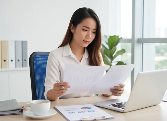 Người tuổi Dậu đang tập trung rà soát hồ sơ công việc tại văn phòng để hạn chế sai sót