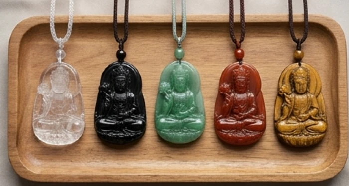 Bộ sưu tập năm màu đá tự nhiên làm phật bản mệnh tuổi ngọ tương ứng năm bản mệnh ngũ hành