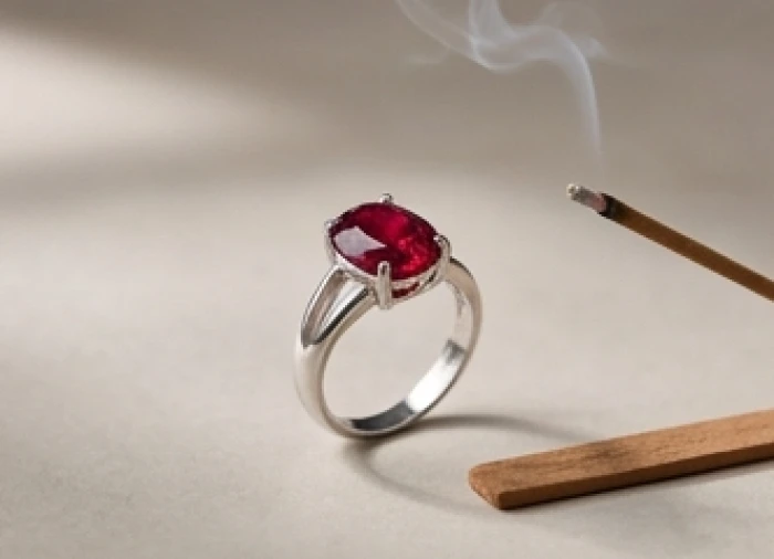 Nhẫn đá ruby đỏ rực được thiết kế tinh xảo dành cho những cuộc gặp gỡ đối tác quan trọng