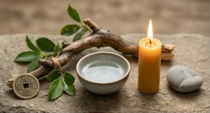 Các vật phẩm đại diện cho năm trạng thái năng lượng cốt lõi của vạn vật trong phong thủy
