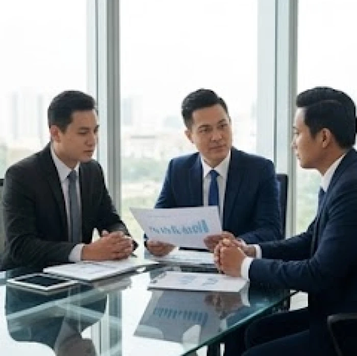 Nhóm lãnh đạo thảo luận thẳng thắn để thống nhất phương thức điều hành khi đối mặt thử thách thị trường