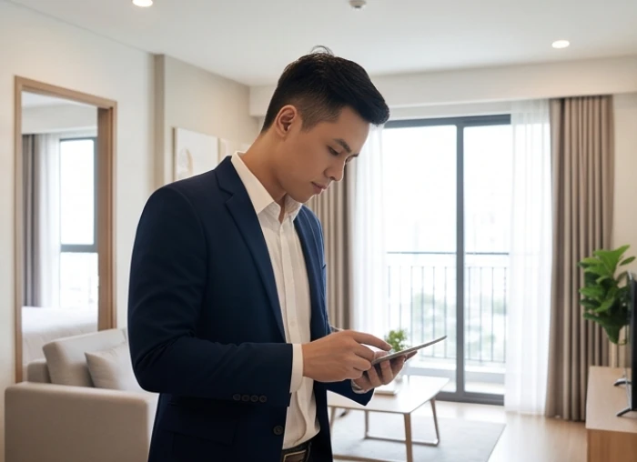 Nhà đầu tư Đinh Sửu 1997 khảo sát mô hình bất động sản căn hộ cho thuê để tối ưu dòng tiền