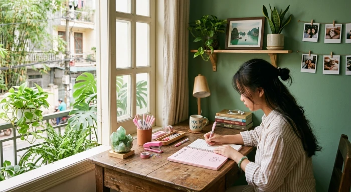 Không gian học tập thiết kế chuẩn phong thủy giải đáp đinh dậu 2017 hợp màu gì để mang lại may mắn