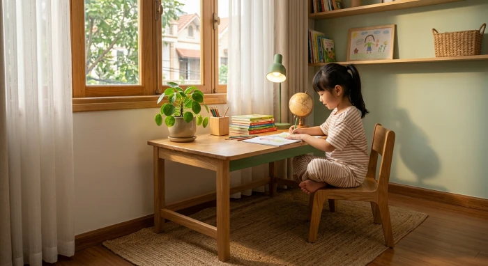 Sơ đồ không gian học tập và phòng ngủ hợp phong thủy giải đáp đinh dậu 2017 mệnh gì cho trẻ nhỏ