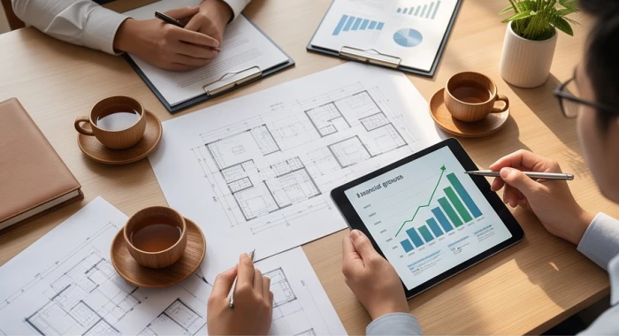 Buổi thảo luận hợp tác kinh doanh chuyên nghiệp giữa các đối tác hợp tuổi với gia chủ Đinh Dậu