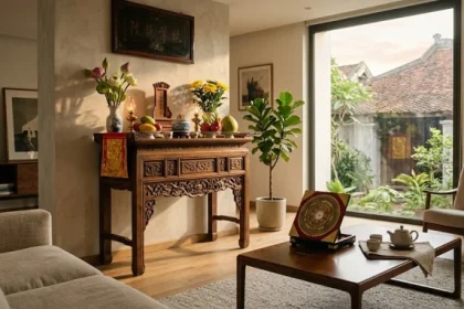 Bản vẽ thiết kế la bàn phong thủy giải đáp đinh hợi 1947 hợp hướng nào cho nhà ở và bàn thờ