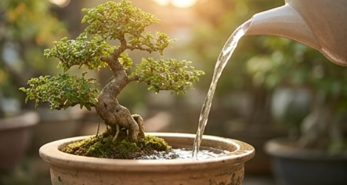 Dòng nước tưới mát cây xanh tượng trưng cho sự tương sinh giữa Thiên Hà Thủy và mệnh Mộc
