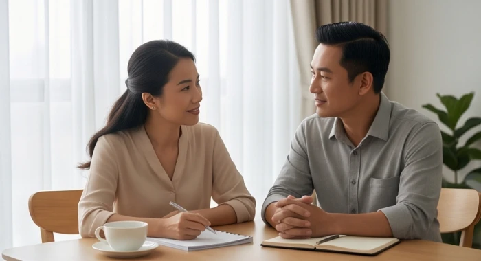 Hai vợ chồng tuổi Giáp Tý 1984 điềm tĩnh chia sẻ và tháo gỡ những áp lực tài chính trong cuộc sống gia đình