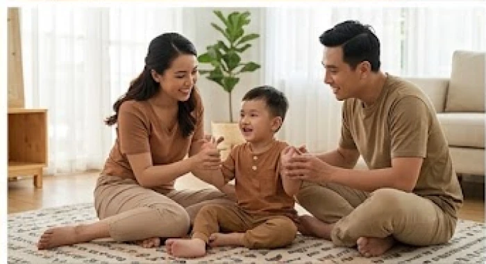 Khoảnh khắc bình yên của gia đình khi có sự gắn kết yêu thương từ con cái mang mệnh tương sinh giúp cân bằng ngũ hành