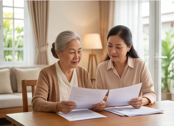 Phụ nữ Quý Sửu 1973 cùng con cháu hợp tuổi rà soát kỹ lưỡng giấy tờ tài sản trong không gian gia đình