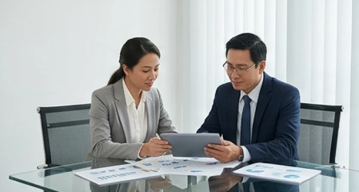 Cuộc thảo luận nhẹ nhàng tại văn phòng dùng biểu đồ số liệu thực tế để dung hòa tính cách tuổi sửu
