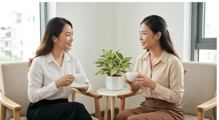 Đồng nghiệp duy trì nhịp độ trao đổi công việc nhẹ nhàng phù hợp với tính cách tuổi Canh Thìn 2000