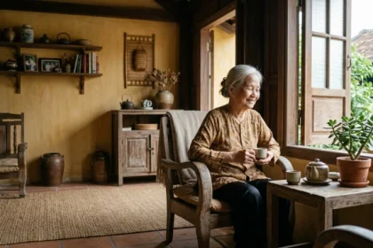 Không gian phòng ngủ tông màu nâu đất mang lại bình an khi ứng dụng kiến thức giáp ngọ 1954 mệnh gì