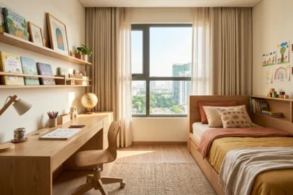 Không gian nội thất phòng trẻ em tối ưu phong thủy cho thắc mắc giáp ngọ 2014 hợp hướng nào