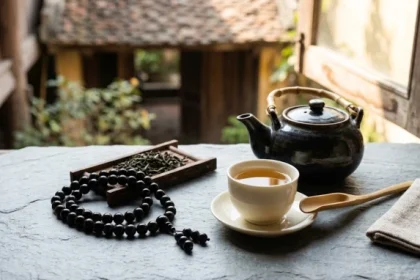 Hình ảnh không gian sống thanh tịnh thể hiện rõ tuổi giáp thân 1944 hợp màu gì qua các gam màu tương sinh bản mệnh