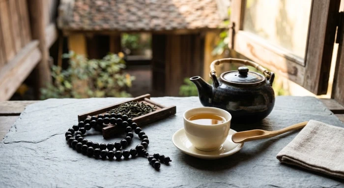 Hình ảnh không gian sống thanh tịnh thể hiện rõ tuổi giáp thân 1944 hợp màu gì qua các gam màu tương sinh bản mệnh