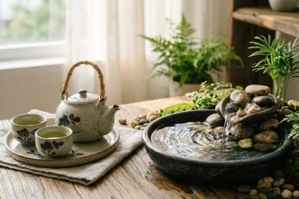 Không gian nội thất phong thủy với dòng suối nhỏ giải đáp giáp thân 2004 mệnh gì cho gia chủ