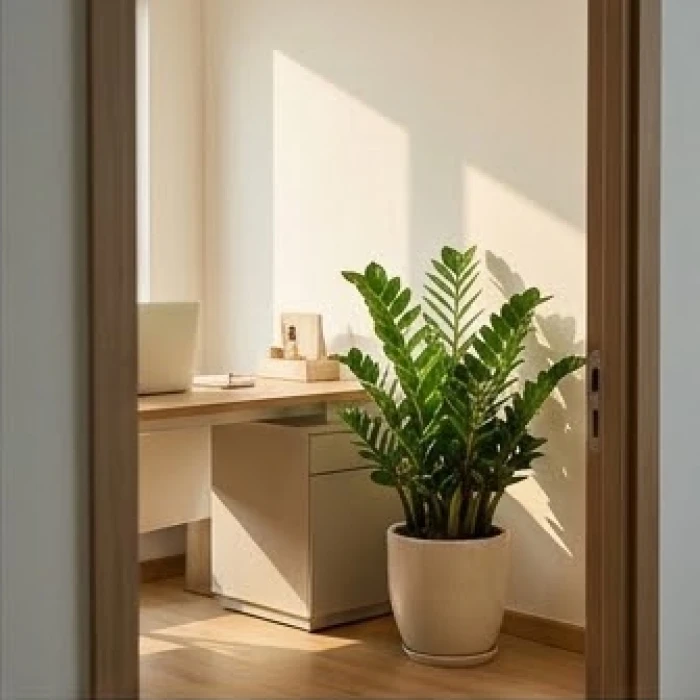 Góc chéo 45 độ từ cửa ra vào là góc Thần Tài lý tưởng để đặt bàn làm việc hợp phong thủy tuổi hợi