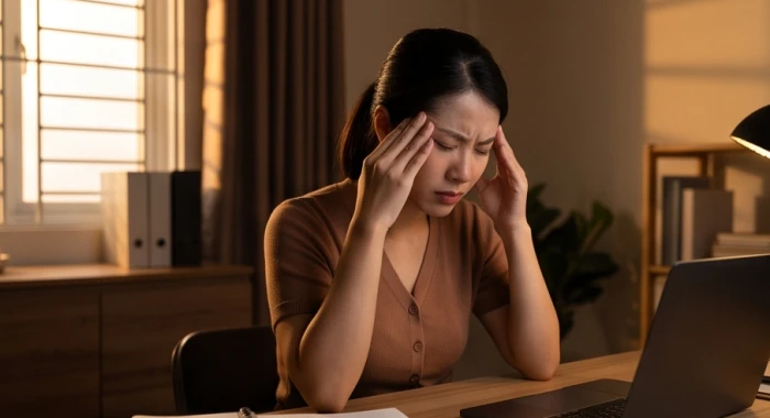 Người phụ nữ căng thẳng khi đối mặt với những mâu thuẫn ngấm ngầm trong công việc do hạn lục hại