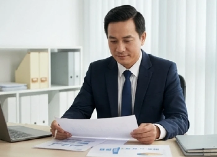 Người đàn ông tuổi Sửu trầm tư suy nghĩ trước những áp lực công việc trong năm hạn