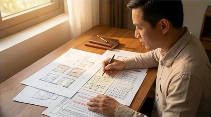 Gia chủ tuổi Dần 1986 cẩn trọng nghiên cứu bản đồ án xây nhà và bảng tính hạn phong thủy